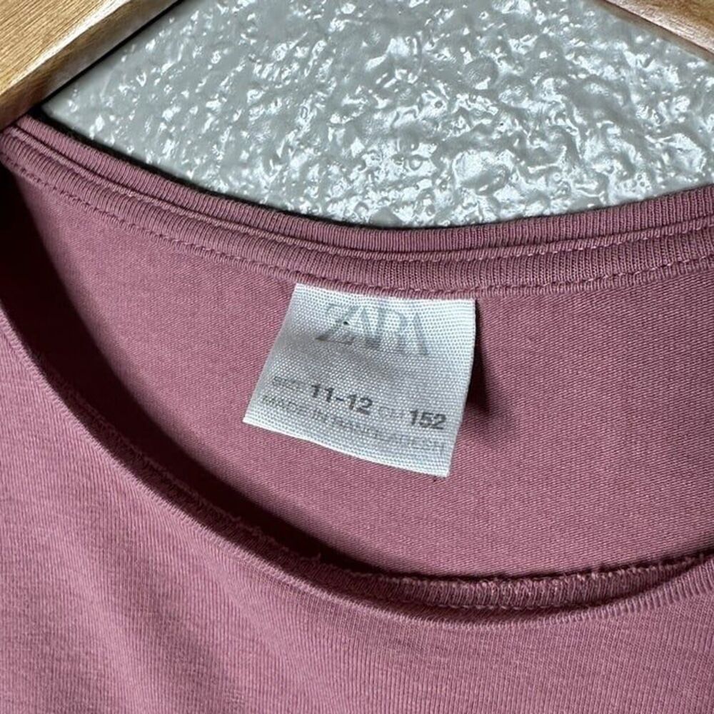 Zara Girls Long Sleeve Pink Top - Picture 3 of 4